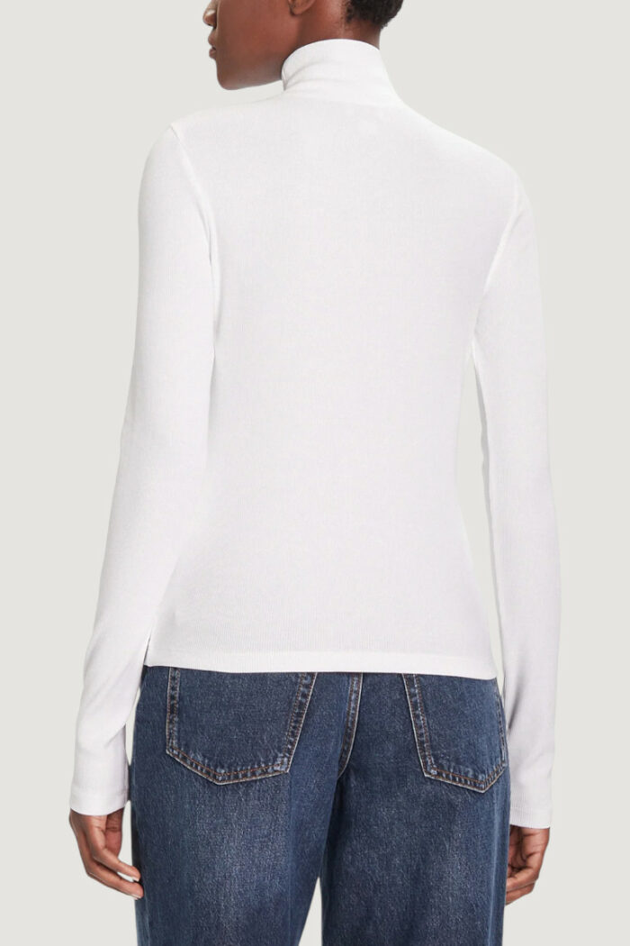 Maglia Calvin Klein LS WOVEN LABEL TURTL Bianco – LV047D203G