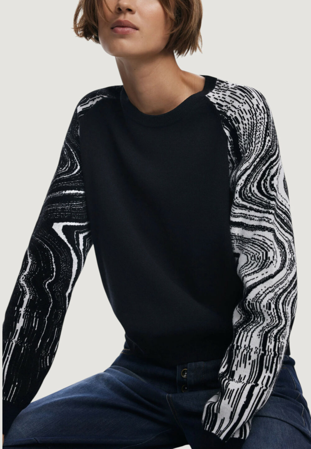 Maglia Desigual JERS_KODIAK Nero - Foto 3
