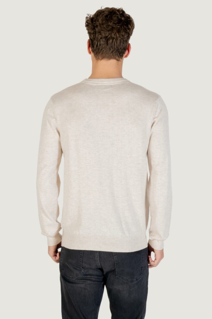 Maglia Guess JAMAAR CN STITCHED SWTR Beige chiaro