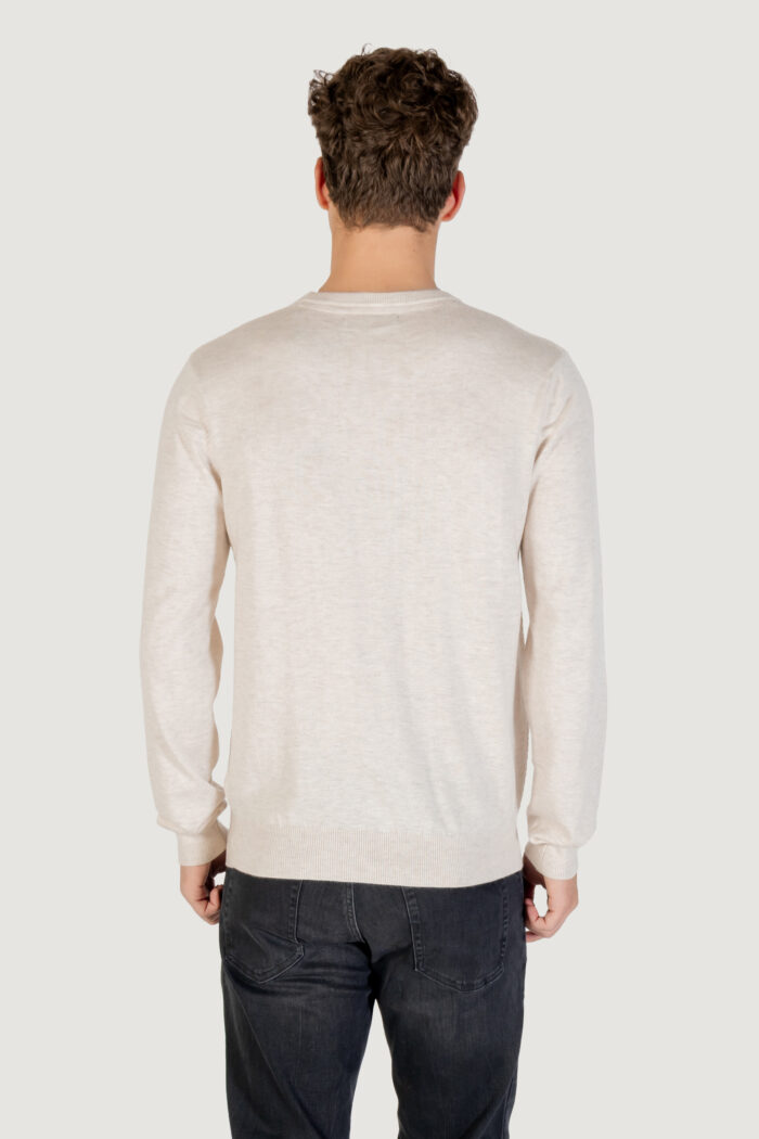 Maglia Guess JAMAAR CN STITCHED SWTR Beige chiaro