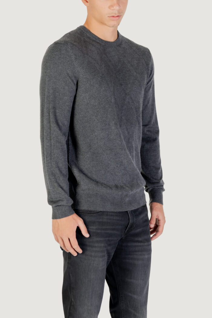 Maglia Guess JAMAAR CN STITCHED SWTR Grigio