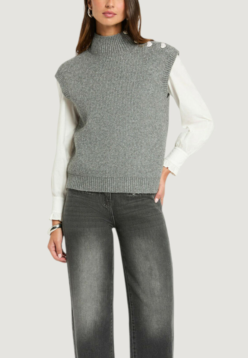 Maglia Morgan De Toi  Grigio - Foto 1
