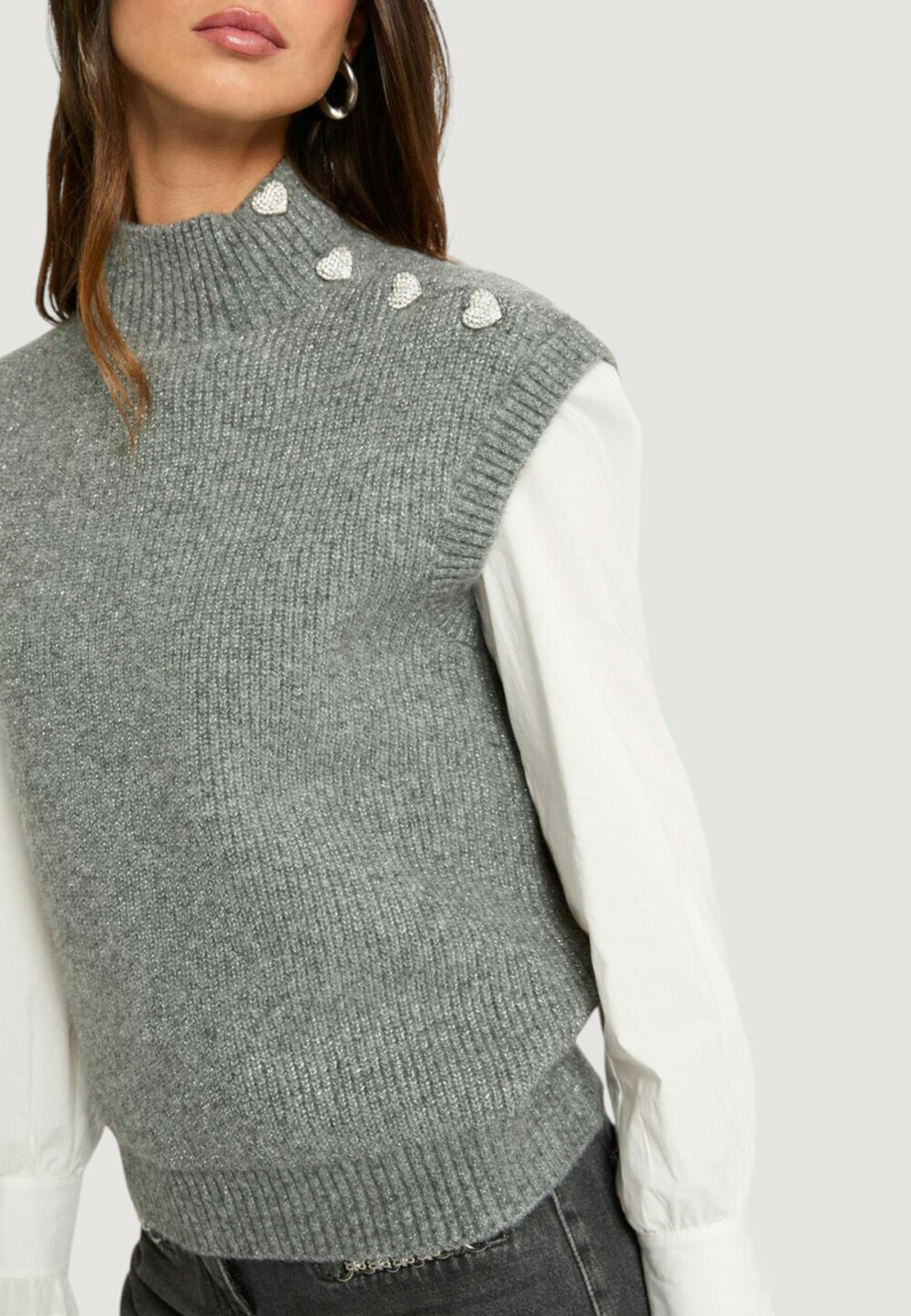 Maglia Morgan De Toi  Grigio - Foto 3