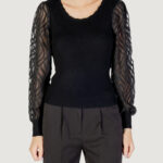 Maglia Only ONLJULIE LS RIB MIX O-NECK CC KNT Nero - Foto 5