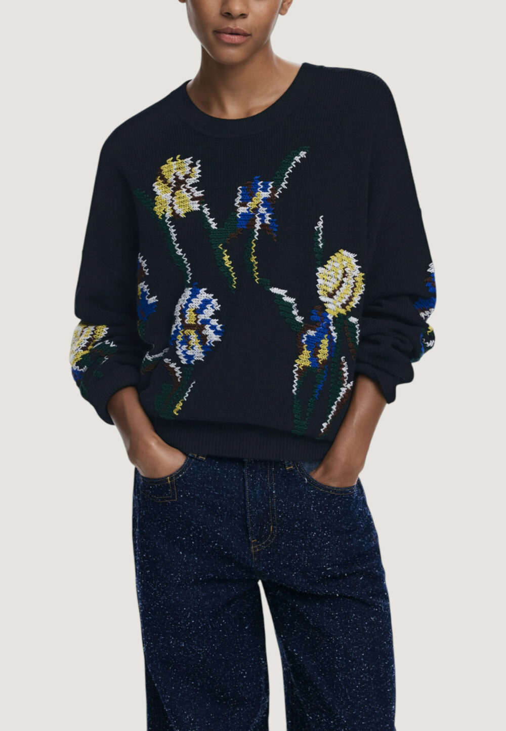 Maglione Desigual JERS_COOPER Nero - Foto 1