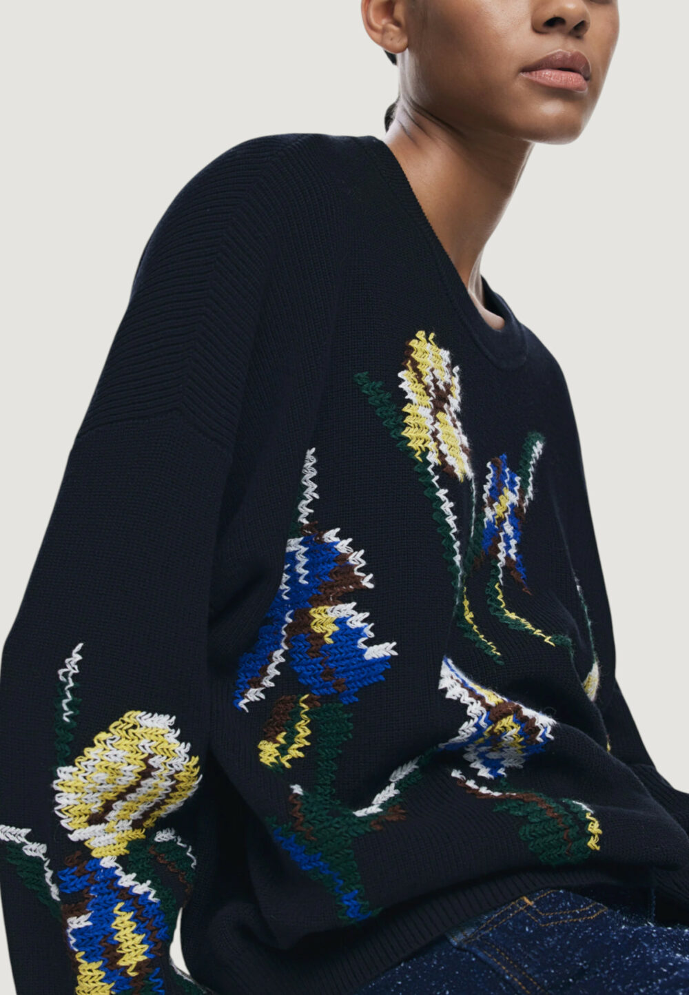 Maglione Desigual JERS_COOPER Nero - Foto 3