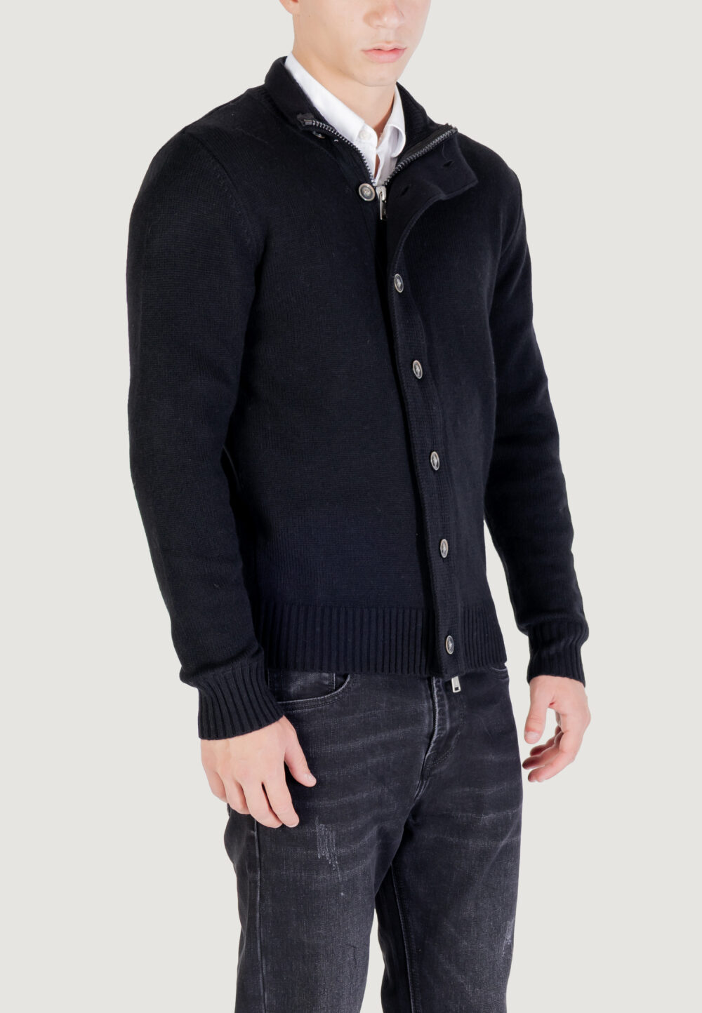 Maglione Gianni Lupo MAGLIERIA CASUAL Nero - Foto 3