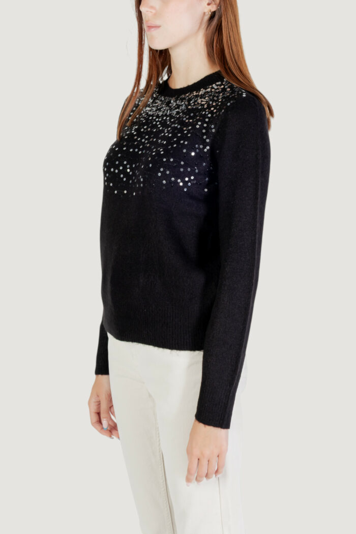 Maglione Jacqueline De Yong Jdyamina L/S O-Neck Sequin Pullover Knt Nero