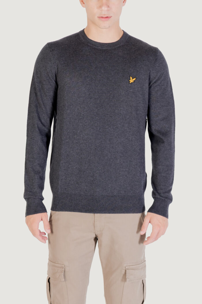 Maglione Lyle & Scott Cotton Merino Crew Neck Jumper Antracite – KN2110VC