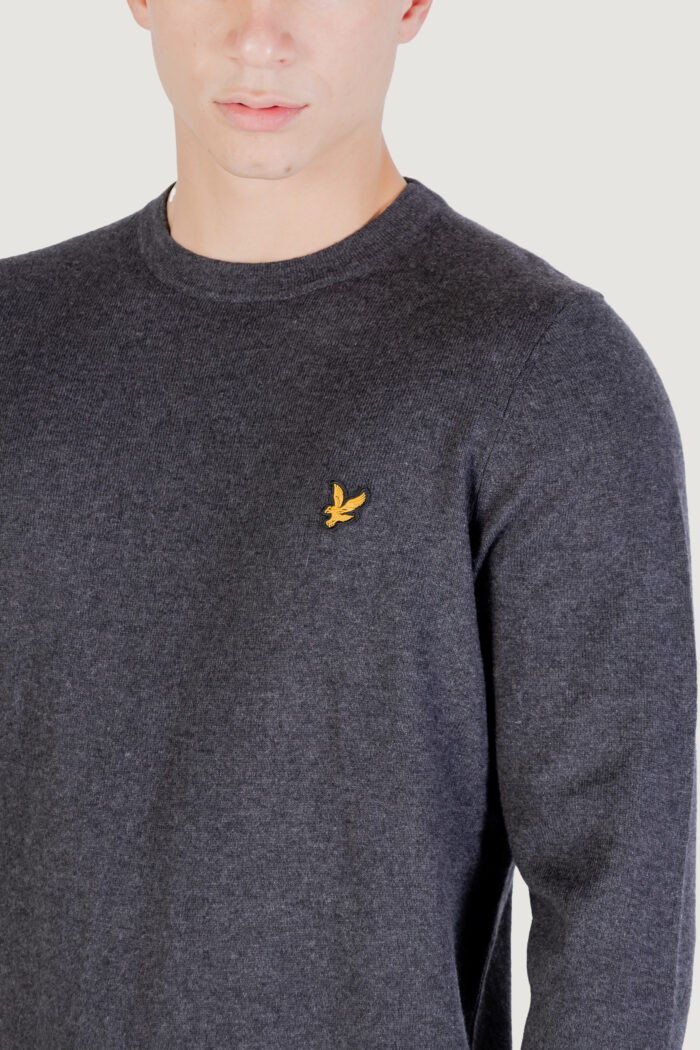 Maglione Lyle & Scott Cotton Merino Crew Neck Jumper Antracite – KN2110VC