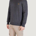 Maglione Lyle & Scott Cotton Merino Crew Neck Jumper Antracite - Foto 4