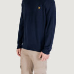 Maglione Lyle & Scott Cotton Merino Crew Neck Jumper Blue scuro - Foto 4