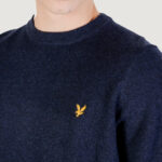 Maglione Lyle & Scott Lambswool Blend Crew Neck Jump Blue scuro - Foto 2
