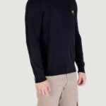 Maglione Lyle & Scott Cotton Merino Crew Neck Jumper Nero - Foto 4