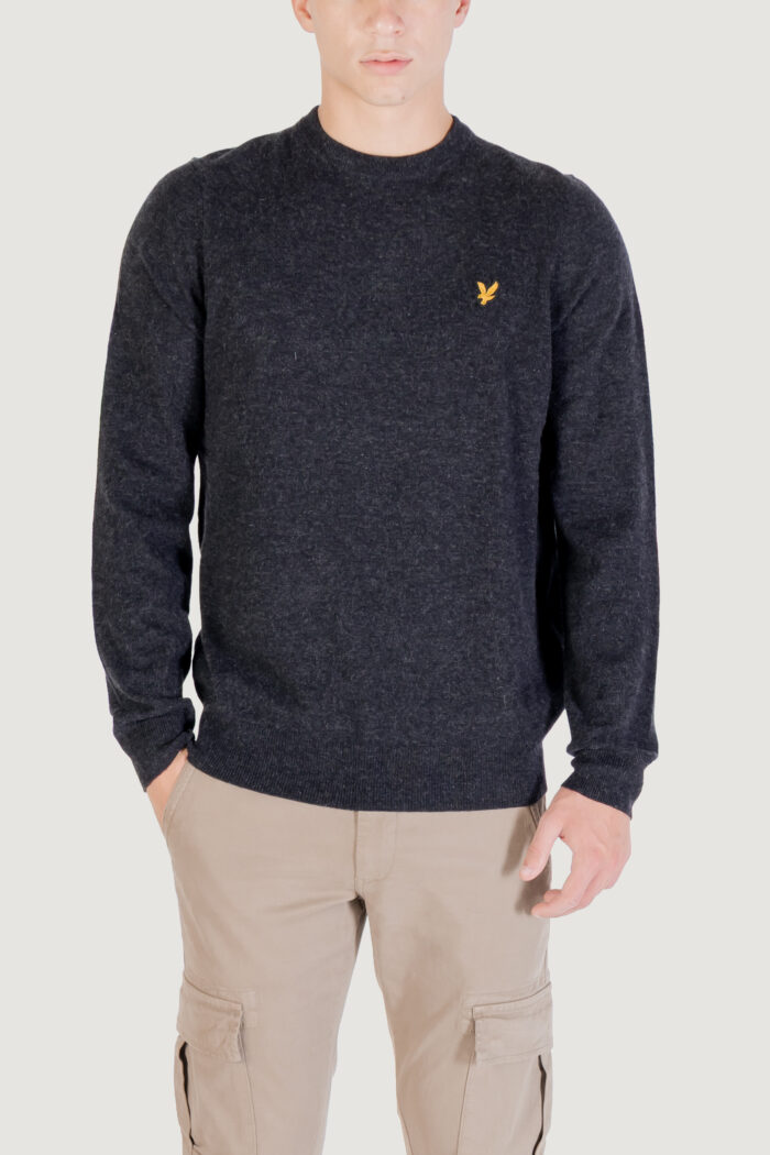 Maglione Lyle & Scott Lambswool Blend Crew Neck Jump Nero – KN2114VC