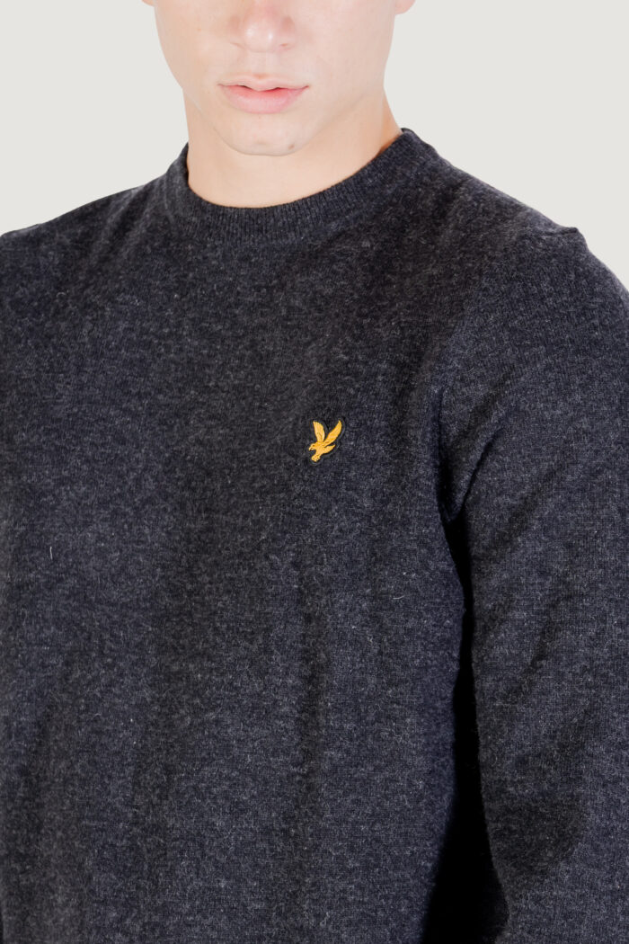 Maglione Lyle & Scott Lambswool Blend Crew Neck Jump Nero – KN2114VC