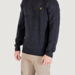 Maglione Lyle & Scott Lambswool Blend Crew Neck Jump Nero - Foto 4