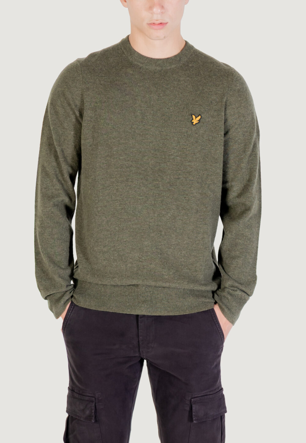 Maglione Lyle & Scott Lambswool Blend Crew Neck Jump Verde - Foto 1