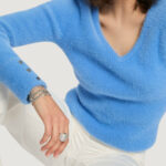 Maglione Morgan De Toi  Celeste - Foto 4