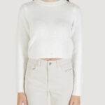 Maglione Only ONLPETRA LS SHORT O-NECK CC KNT Bianco - Foto 2