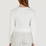 Maglione Only ONLPETRA LS SHORT O-NECK CC KNT Bianco - Foto 4