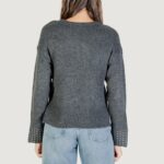 Maglione Only Onlohio Ls O-Neck Bling Pullover Knt Grigio Scuro - Foto 4