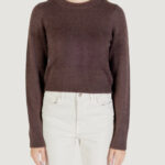 Maglione Only ONLPETRA LS SHORT O-NECK CC KNT Marrone - Foto 1