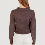 Maglione Only ONLPETRA LS SHORT O-NECK CC KNT Marrone - Foto 4