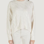Maglione Only ONLJEANETT LIFE LS CABLE O-NECK CC KNT Panna - Foto 5