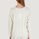 Maglione Only ONLJEANETT LIFE LS CABLE O-NECK CC KNT Panna - Foto 4