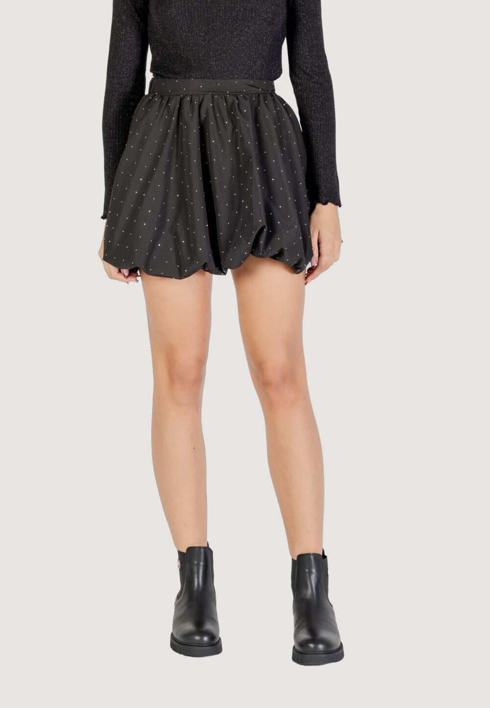 Minigonna Jacqueline de Yong Jdyskye Hw Bubblehem Emb. Skirt Wvn Nero - Foto 1