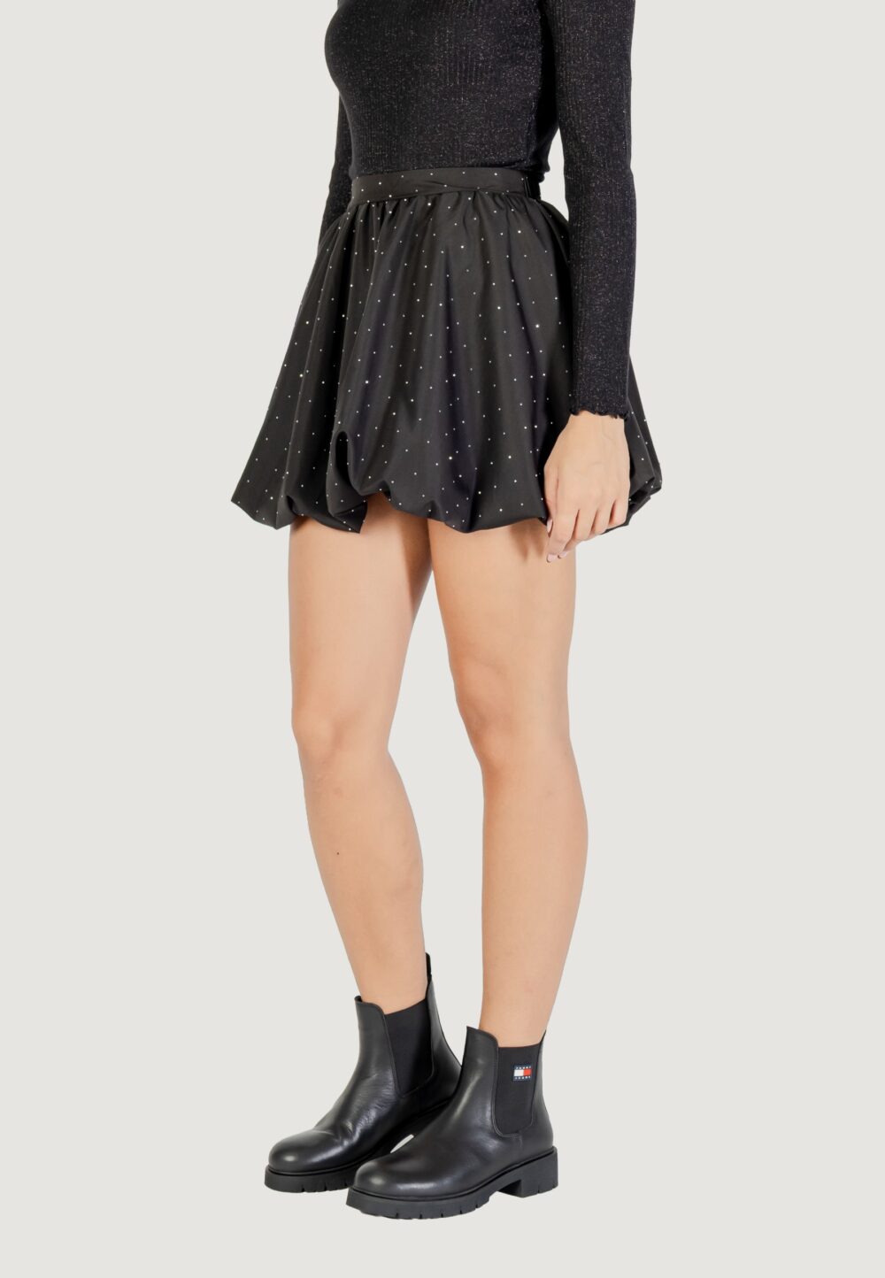 Minigonna Jacqueline de Yong Jdyskye Hw Bubblehem Emb. Skirt Wvn Nero - Foto 2