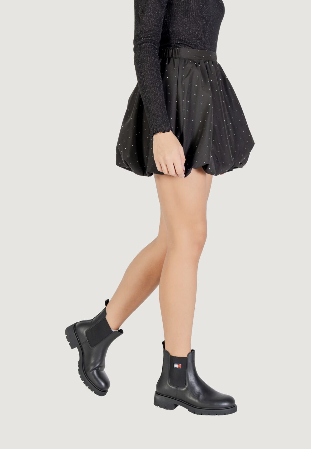 Minigonna Jacqueline de Yong Jdyskye Hw Bubblehem Emb. Skirt Wvn Nero - Foto 5