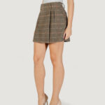 Minigonna Only Onlricca Life Check Mw Skirt Otw Marrone Scuro - Foto 2