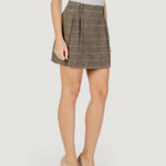 Minigonna Only Onlricca Life Check Mw Skirt Otw Marrone Scuro - Foto 3