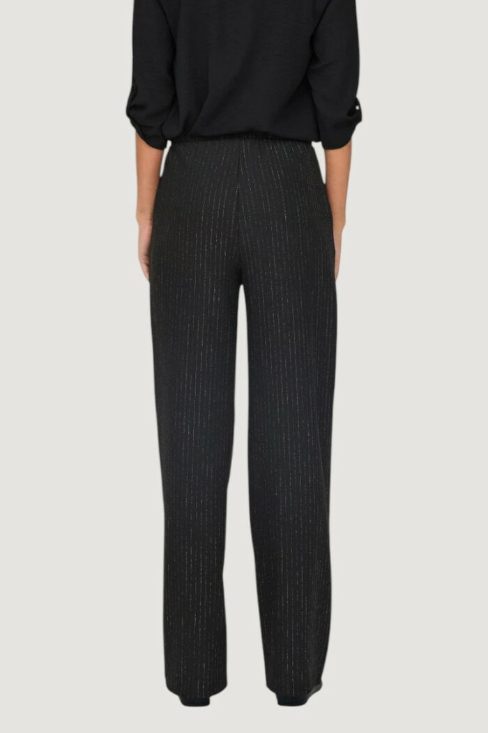 Pantaloni a palazzo Jacqueline De Yong Jdymary Geggo One Lurex  Pant Jrs Nero