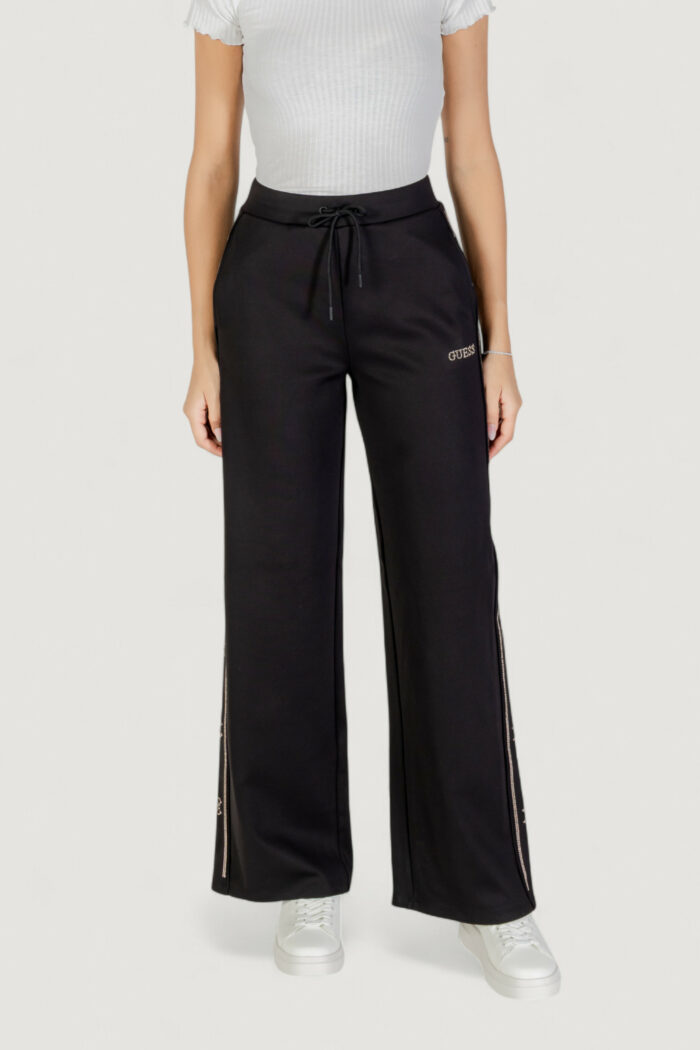Pantaloni bootcut Guess Active OCTAVIA WIDE LEG PANTS Nero
