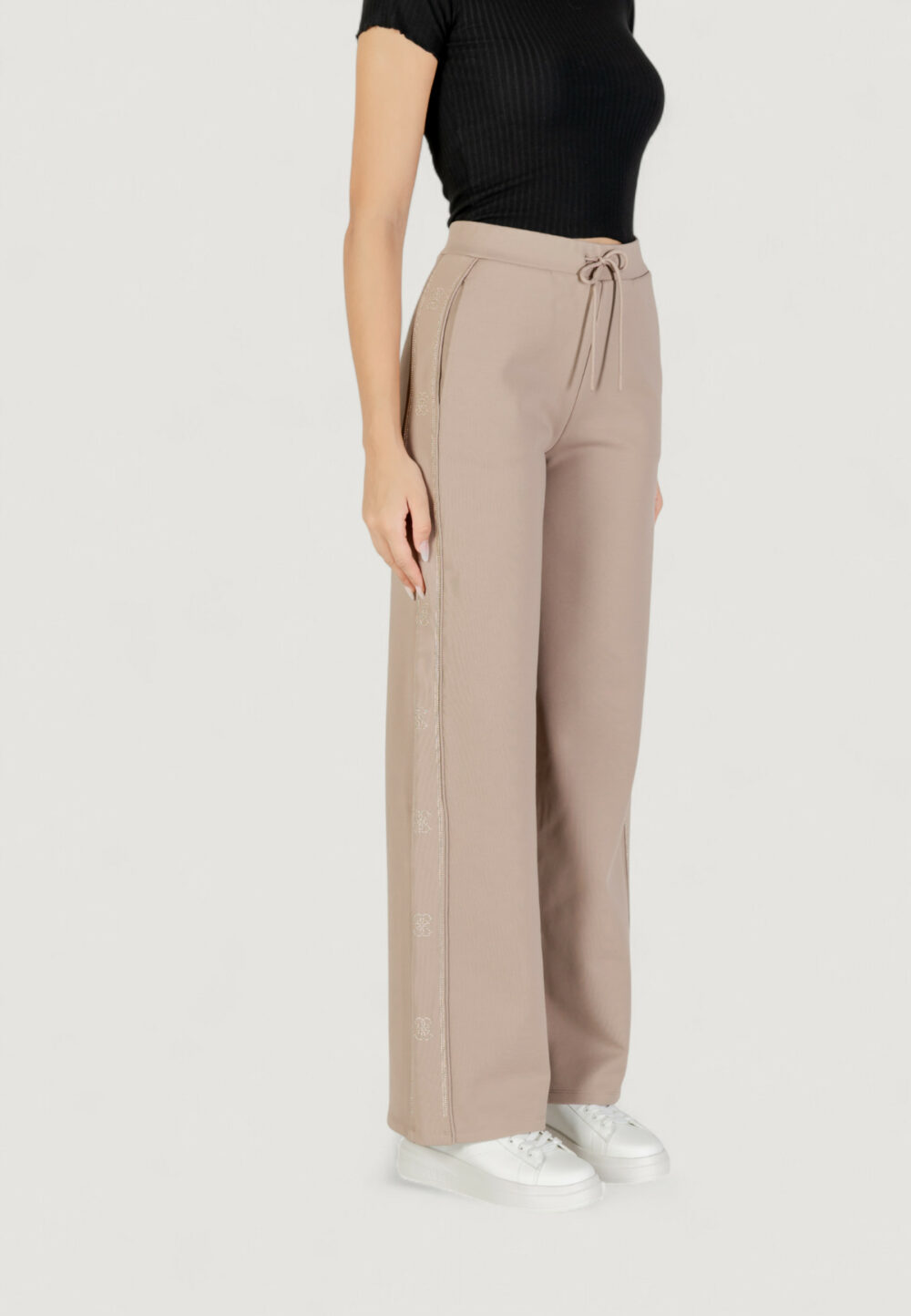 Pantaloni bootcut Guess Active OCTAVIA WIDE LEG PANTS Taupe - Foto 5