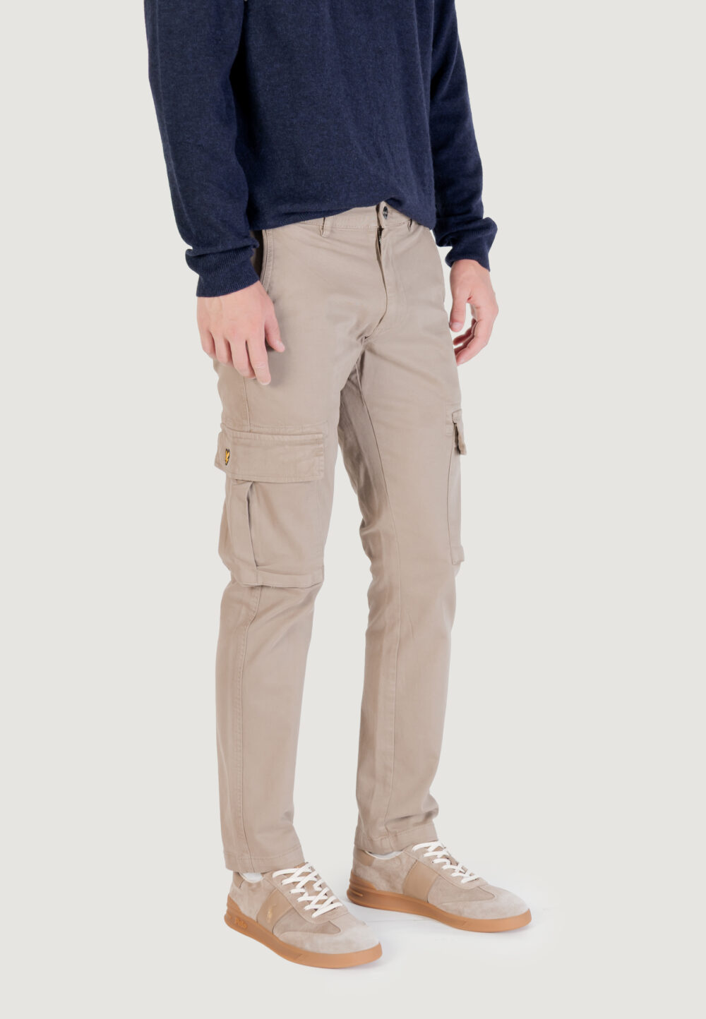 Pantaloni Lyle & Scott CARGO PANTS Beige - Foto 3