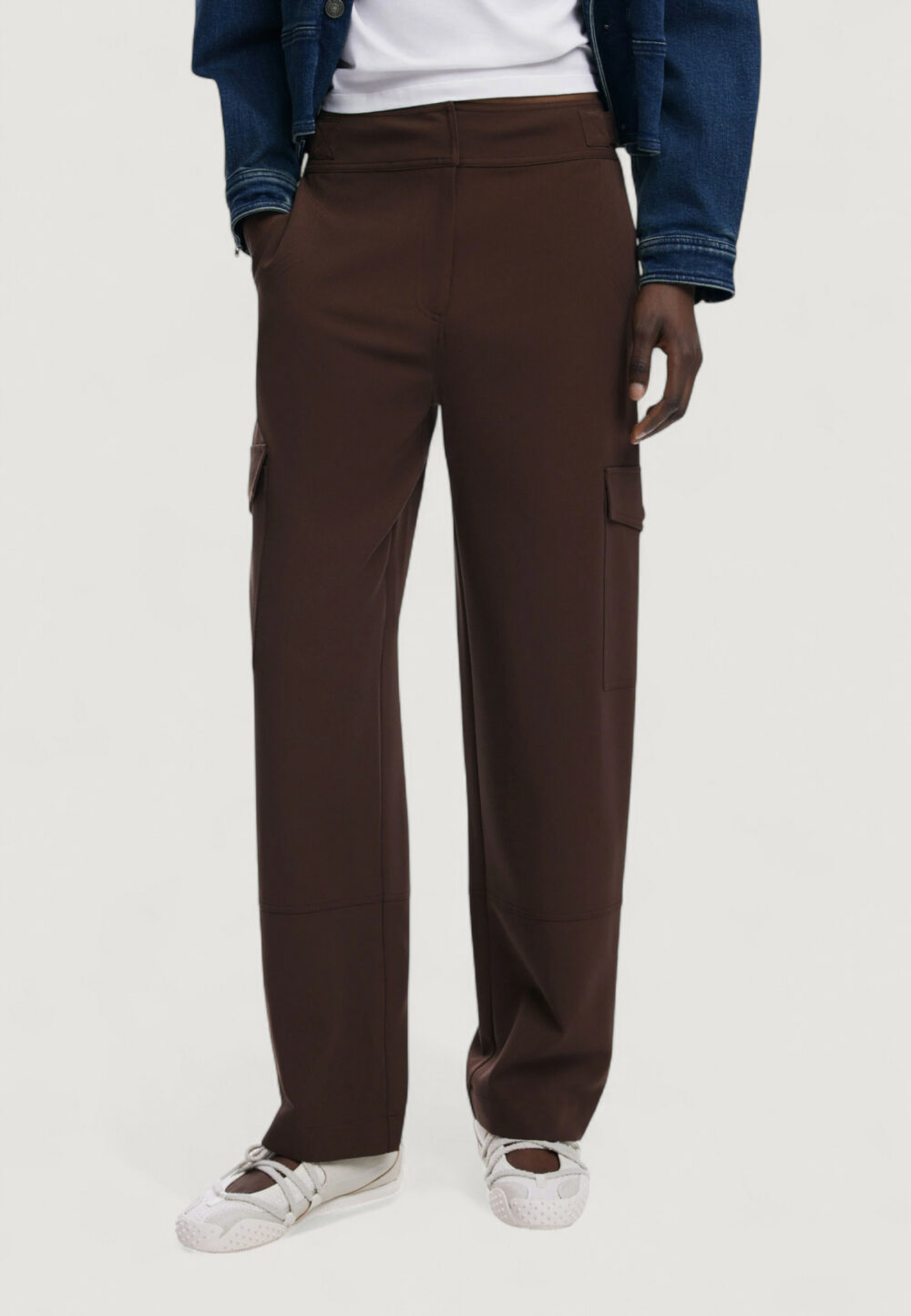 Pantaloni regular Desigual PANT_SAGUN Marrone - Foto 1