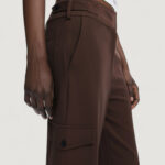 Pantaloni regular Desigual PANT_SAGUN Marrone - Foto 4