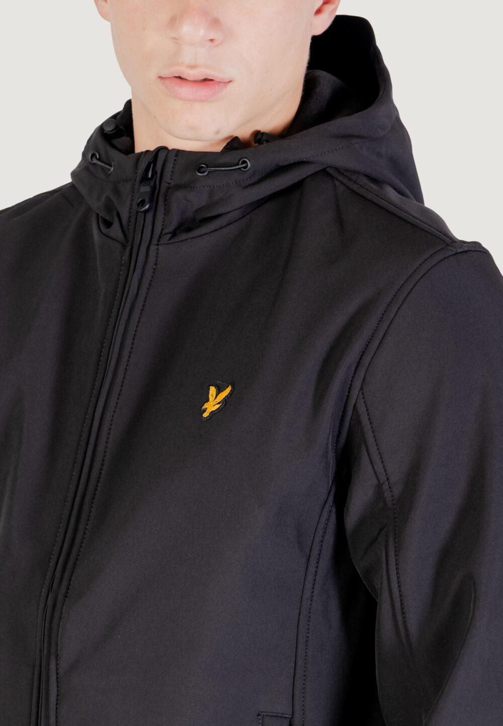 Parka Lyle & Scott Fleece Back Softshell Nero - Foto 2
