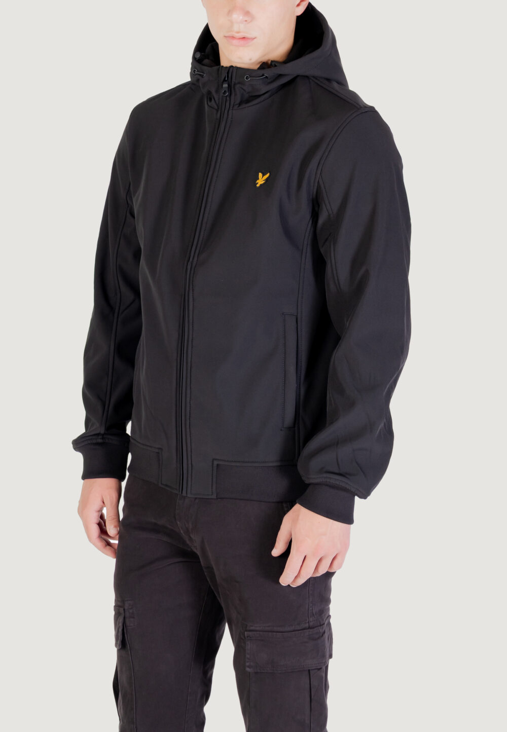 Parka Lyle & Scott Fleece Back Softshell Nero - Foto 3