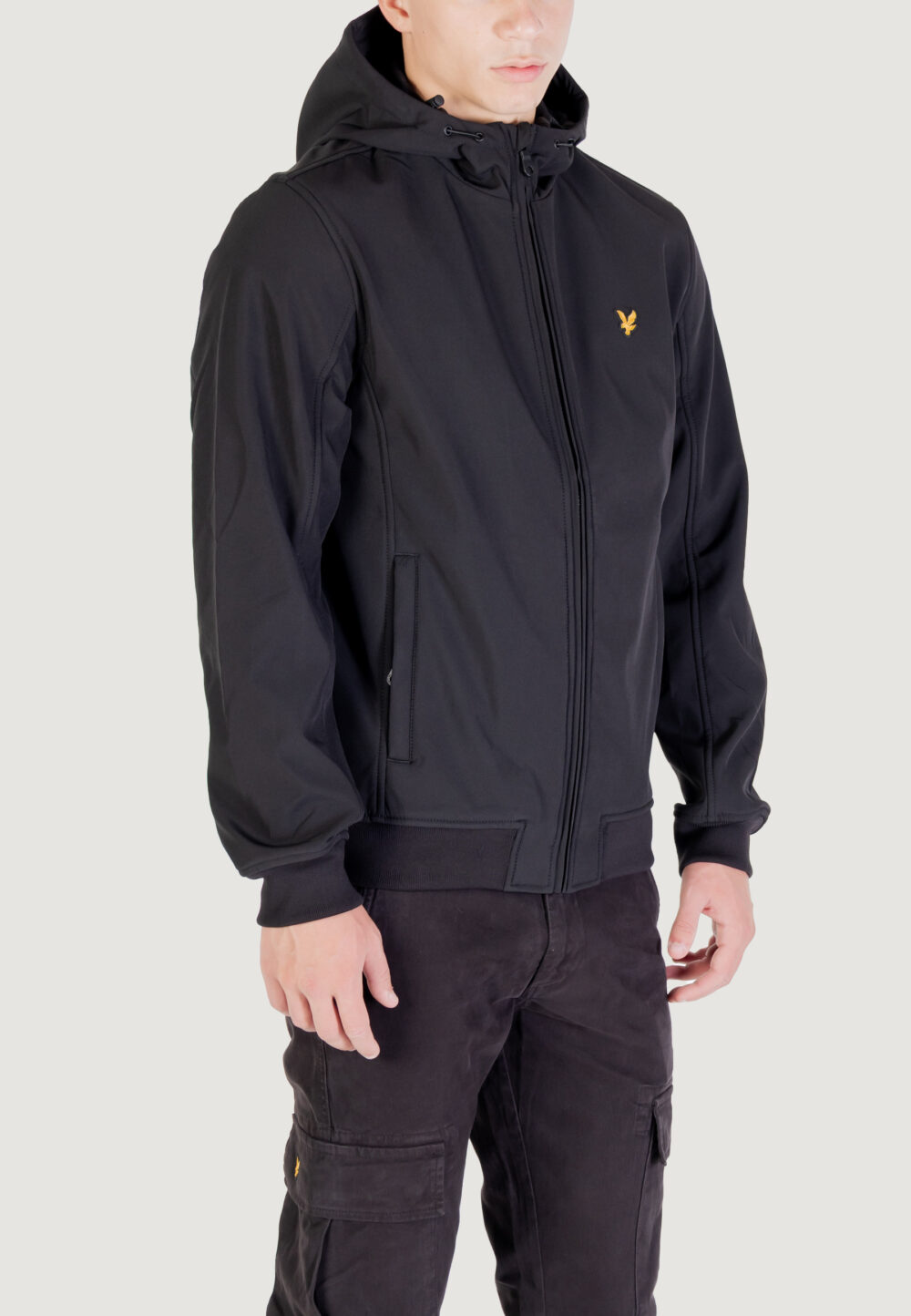 Parka Lyle & Scott Fleece Back Softshell Nero - Foto 4
