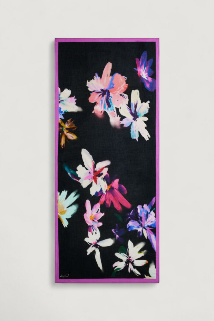 Pashmina Desigual FOU_FLORAL GARDEN Nero – 25WAWA23