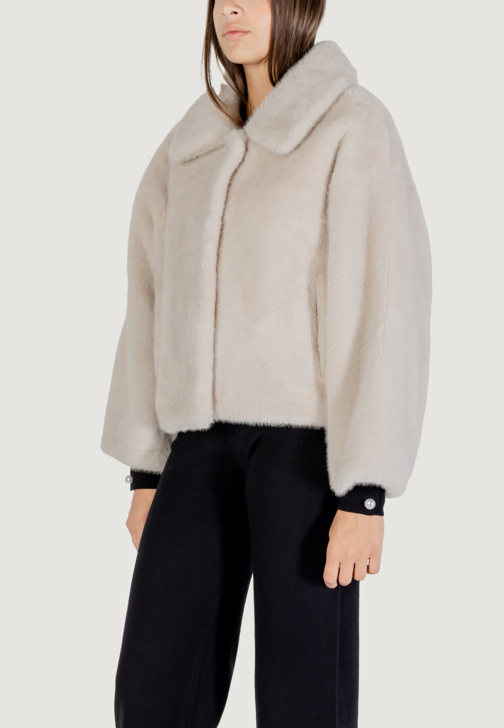 Pelliccia ecologica Choral  Beige chiaro - Foto 3