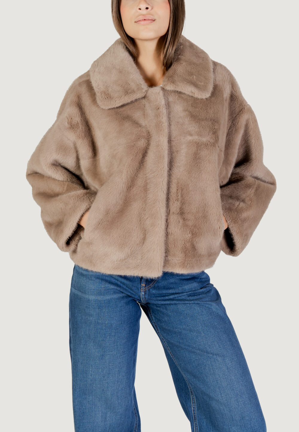 Pelliccia ecologica Choral  Beige scuro - Foto 1
