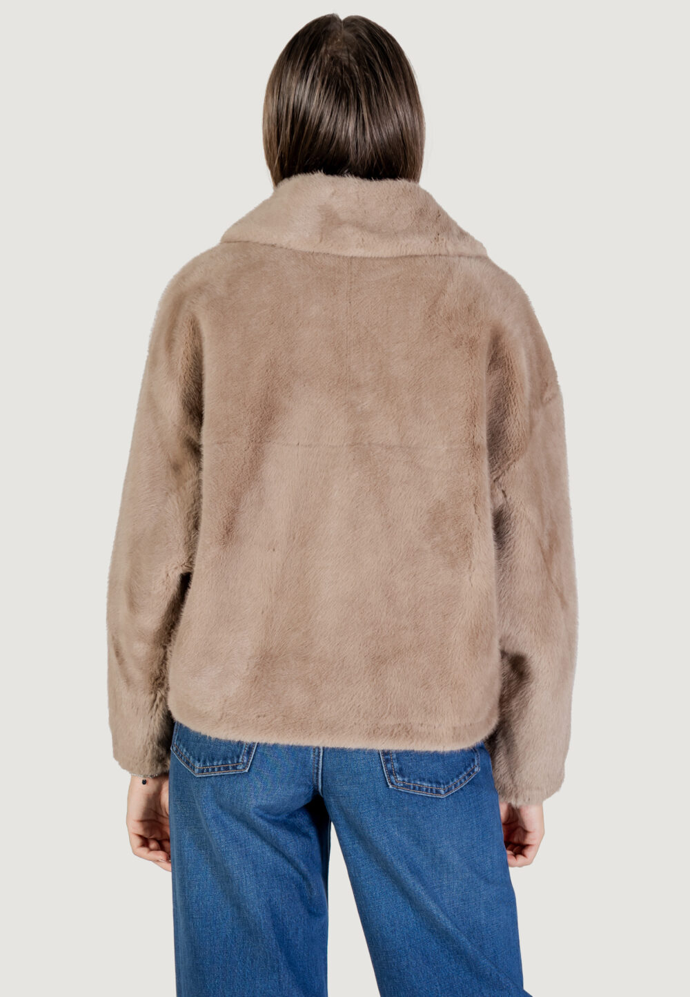 Pelliccia ecologica Choral  Beige scuro - Foto 4