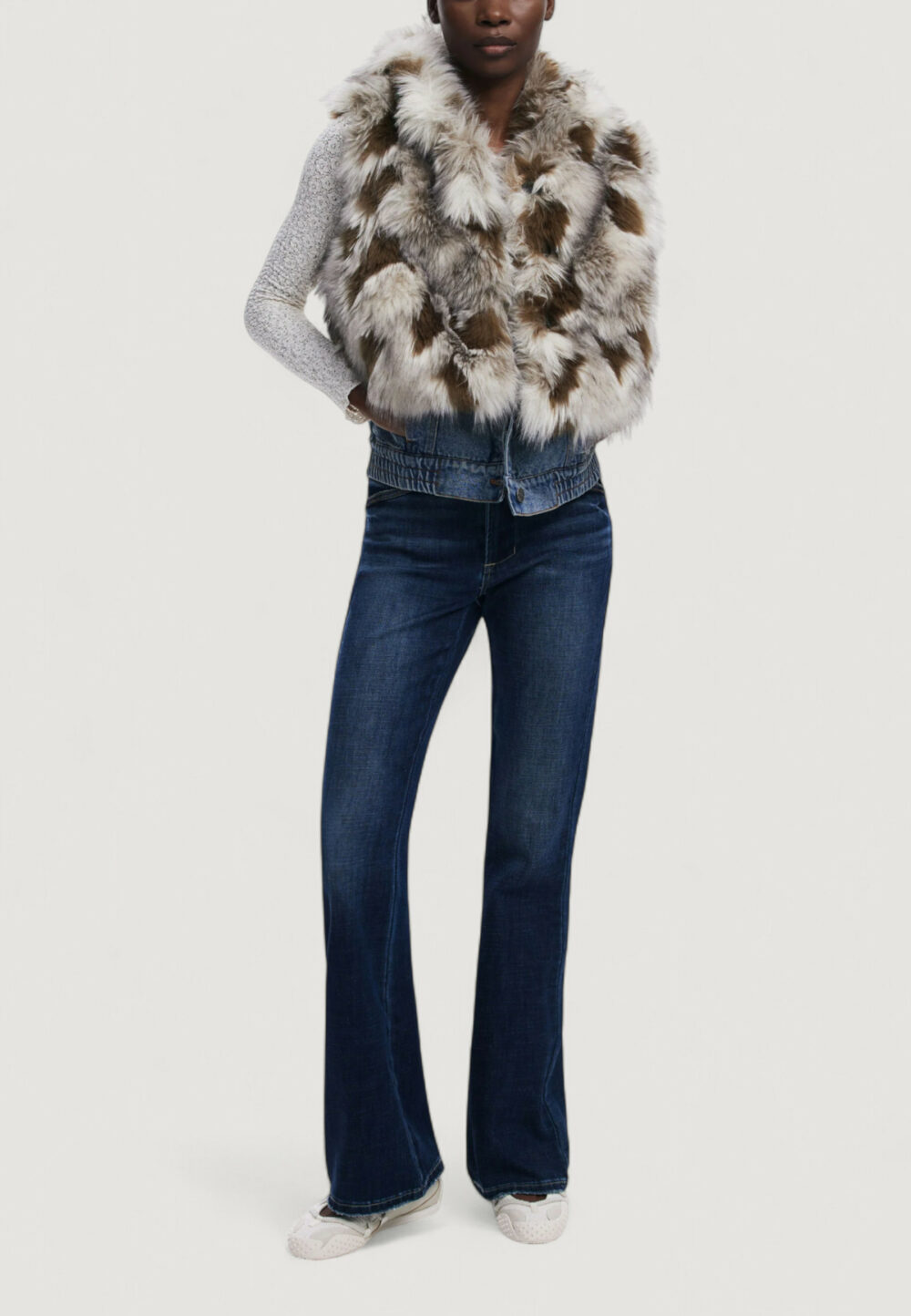 Pelliccia ecologica Desigual CHAQ_BUNNY Beige - Foto 2