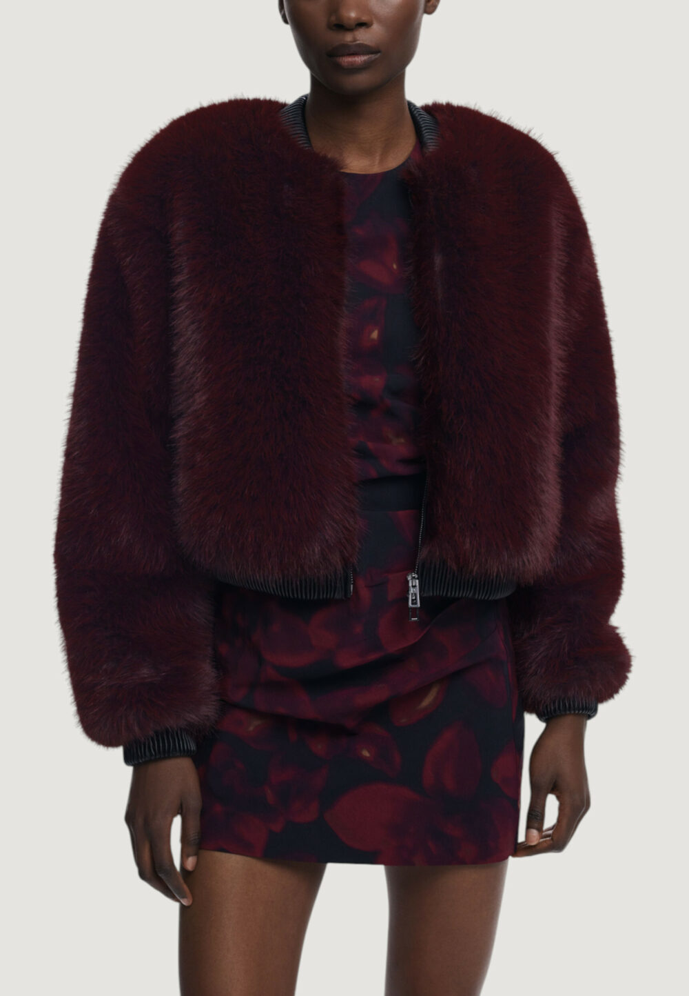 Pelliccia ecologica Desigual CHAQ_RASPBERRY Bordeaux - Foto 1